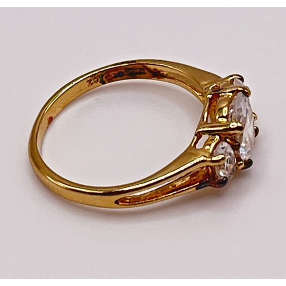 14k Yellow Gold CZ Band Eternity Ring Sz. 7.5 2.64G - Picture 6 of 10